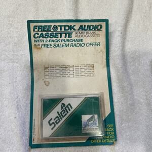 TDK D 90 Salem On Card 1986 USA TYPE I Blank Cassette TAPE(1) Sealed